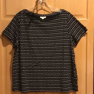 J Jill Black and White Patterned Women's Top